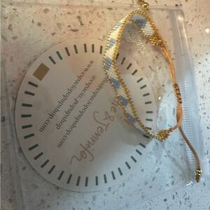 New espacio_popupshop blue adjustable beaded hearts bracelet